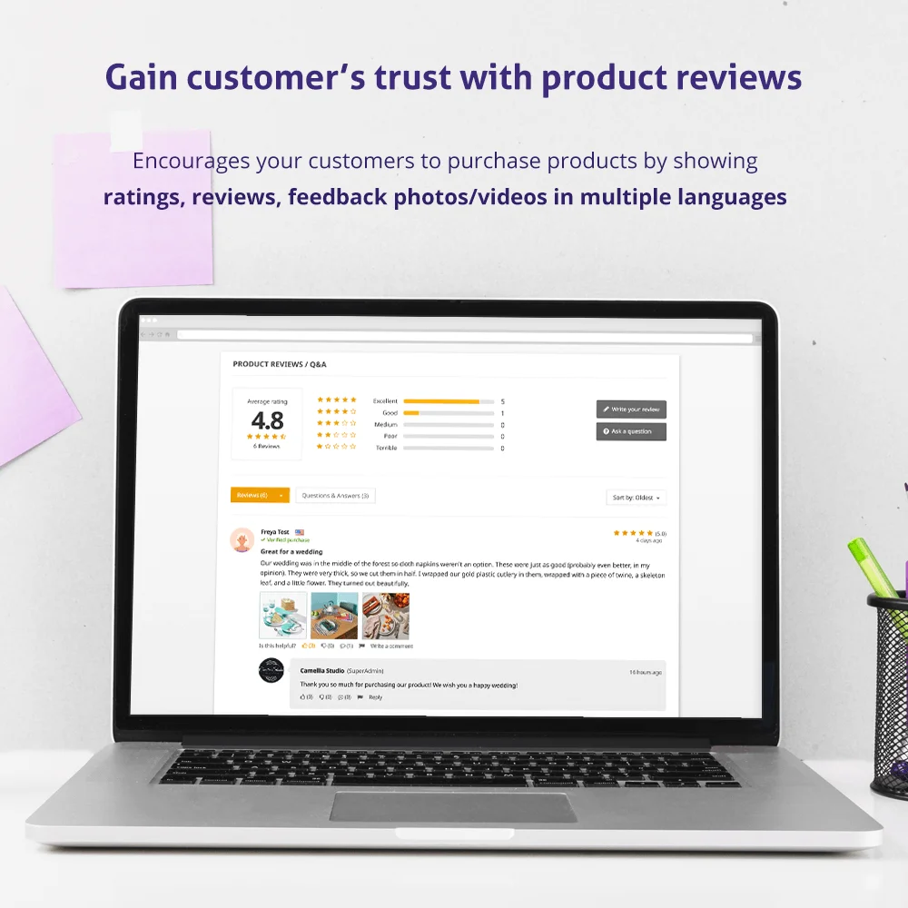 Gain customer's trust with product reviews Gain customer's trust with product reviews