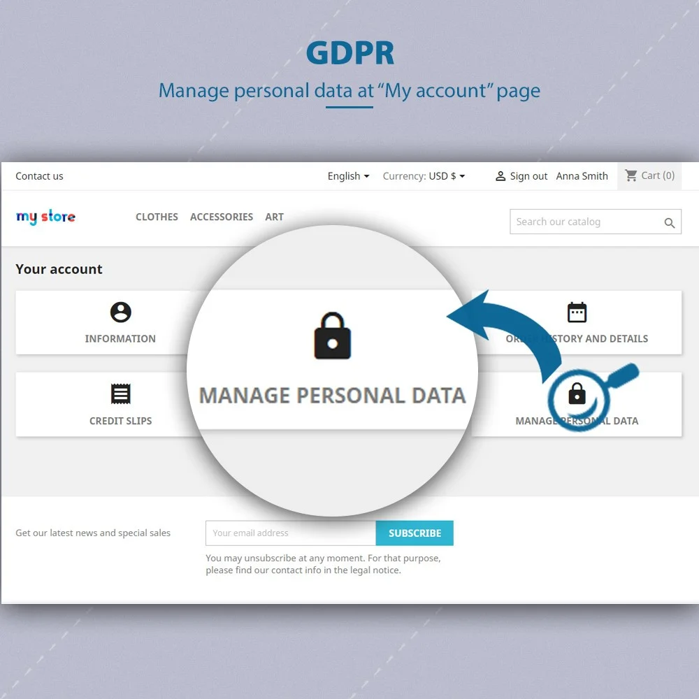 Introduce Prestashop GDPR module