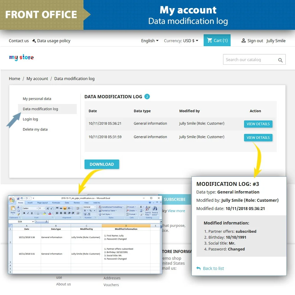 Introduce Prestashop GDPR module