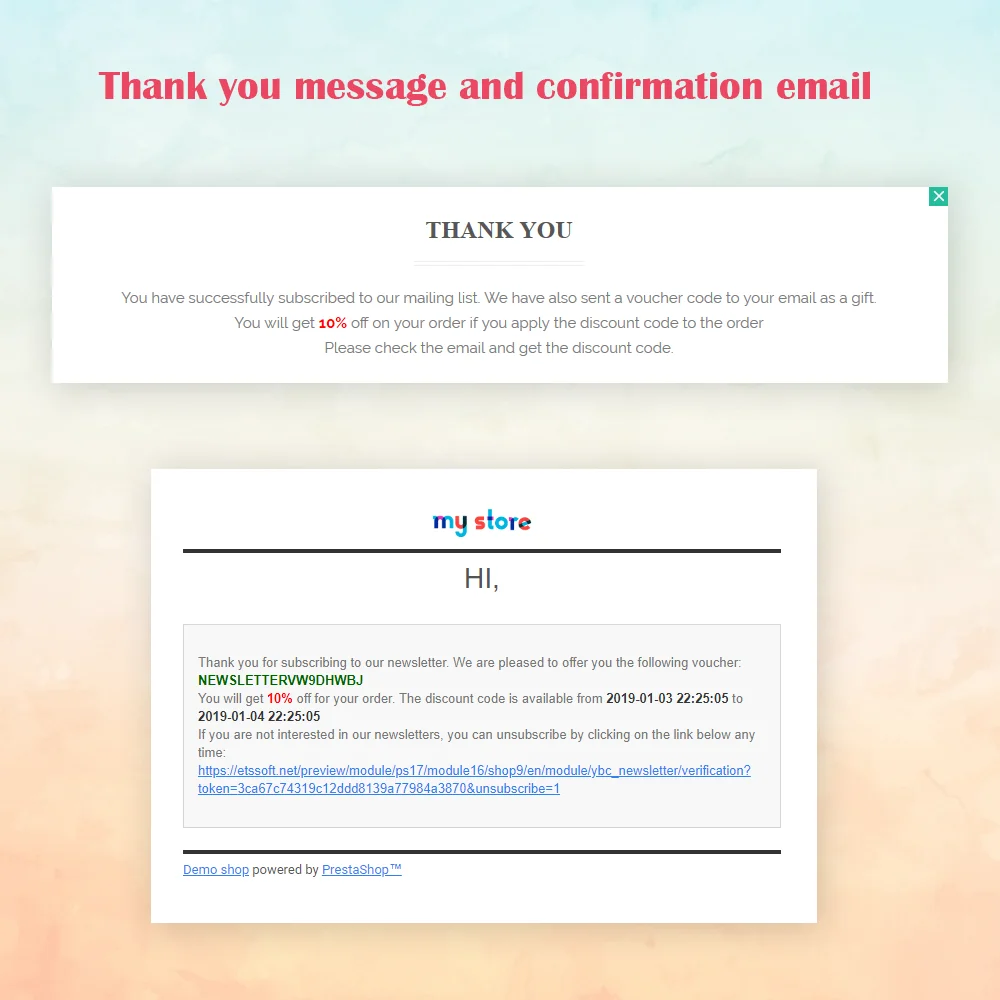 Introduce PrestaShop newsletter popup module