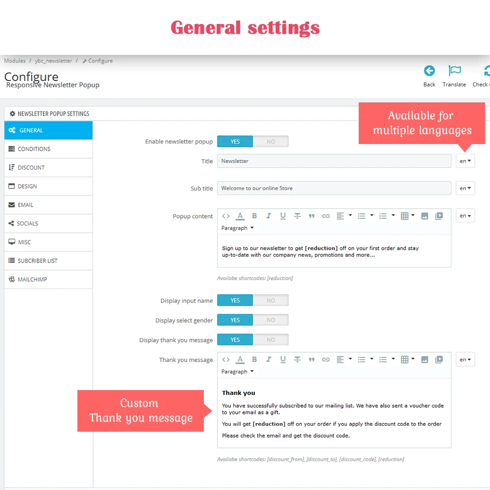 Introduce PrestaShop newsletter popup module