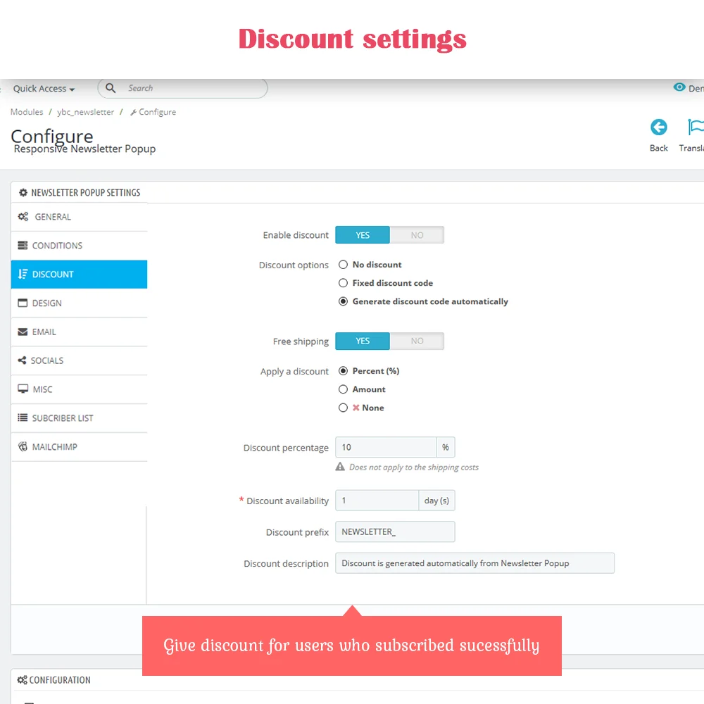 Introduce PrestaShop newsletter popup module