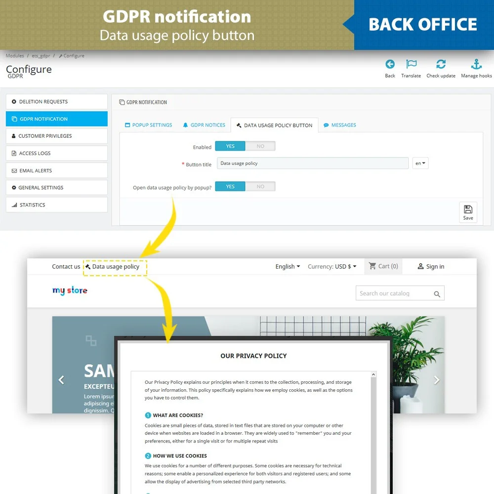 Introduce Prestashop GDPR module