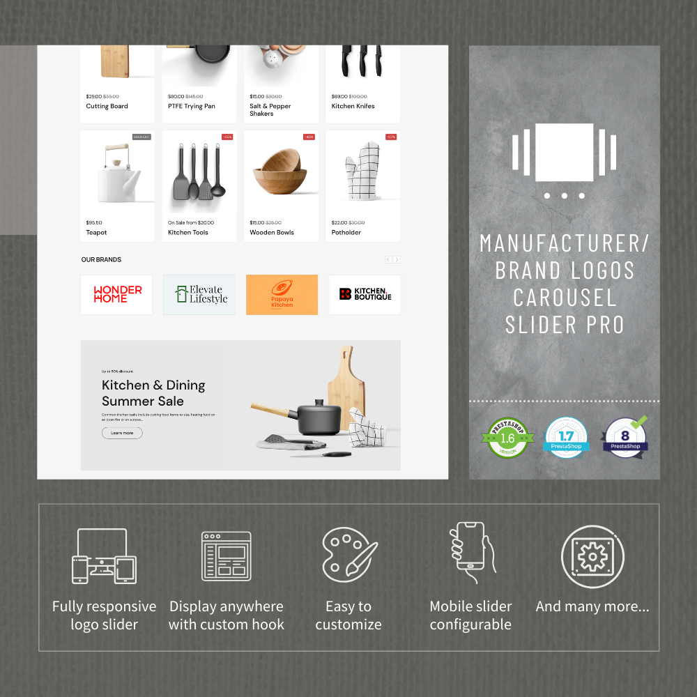 Manufacturer/brand logos carousel slider PRO module Manufacturer/brand logos carousel slider PRO module