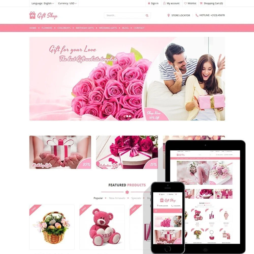 Gift shop – For gift, flower, toy & accessories stores template Gift shop – For gift, flower, toy & accessories stores template