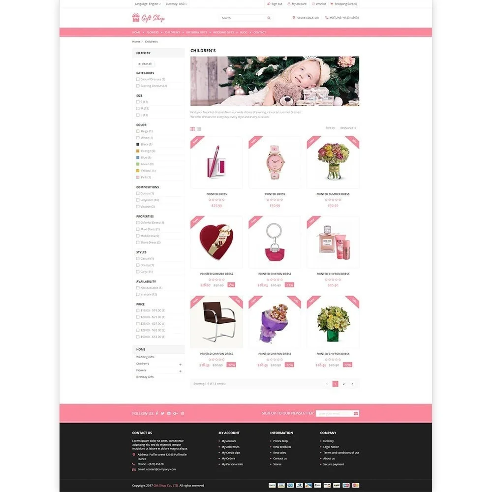 Gift shop – For gift, flower, toy & accessories stores template Gift shop – For gift, flower, toy & accessories stores template