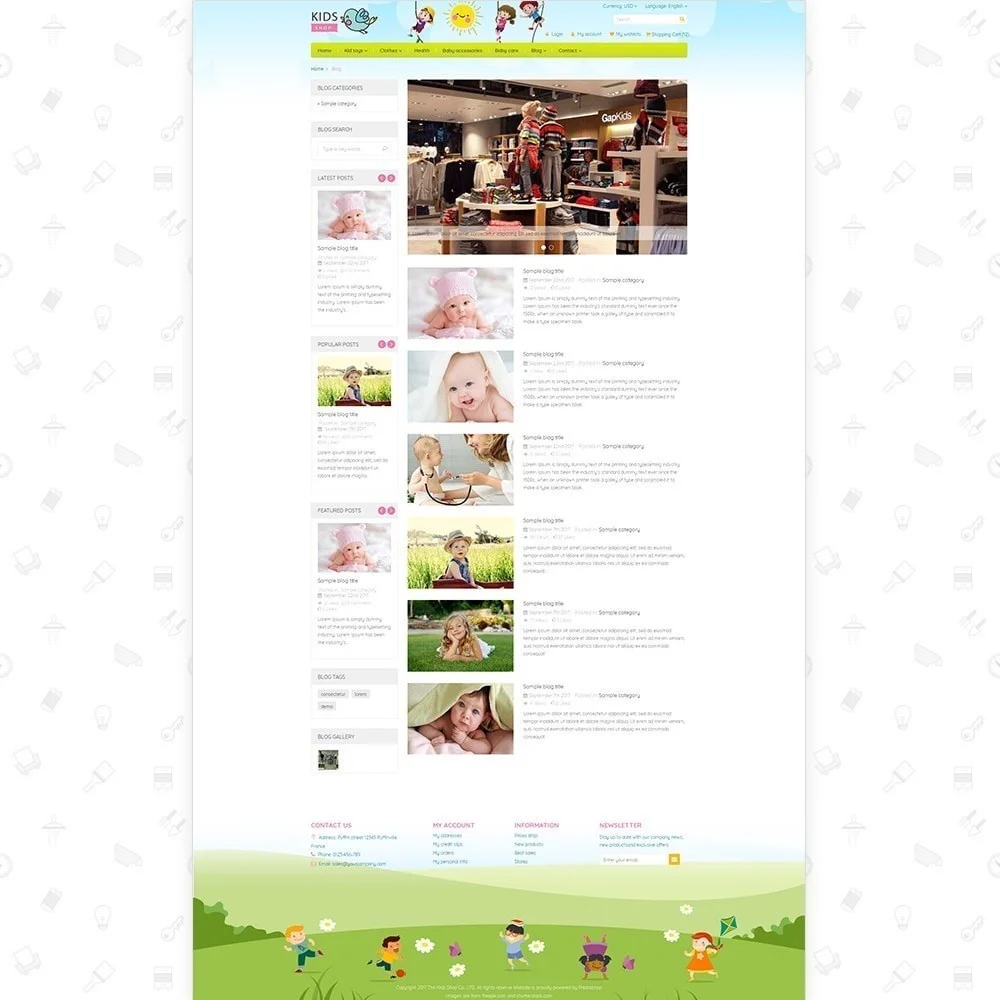 Kids Shop – All in one package Template