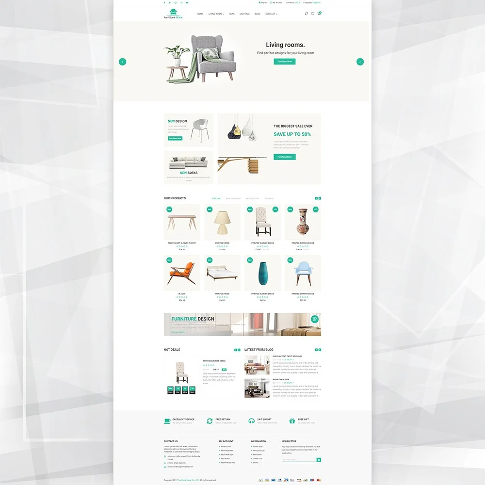 Furniture Store – Responsive furniture & interior Prestashop theme