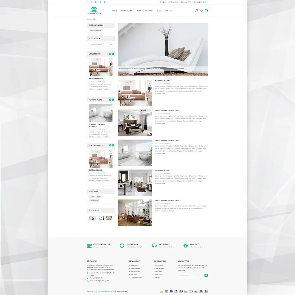 Furniture Store – Responsive furniture & interior Prestashop theme