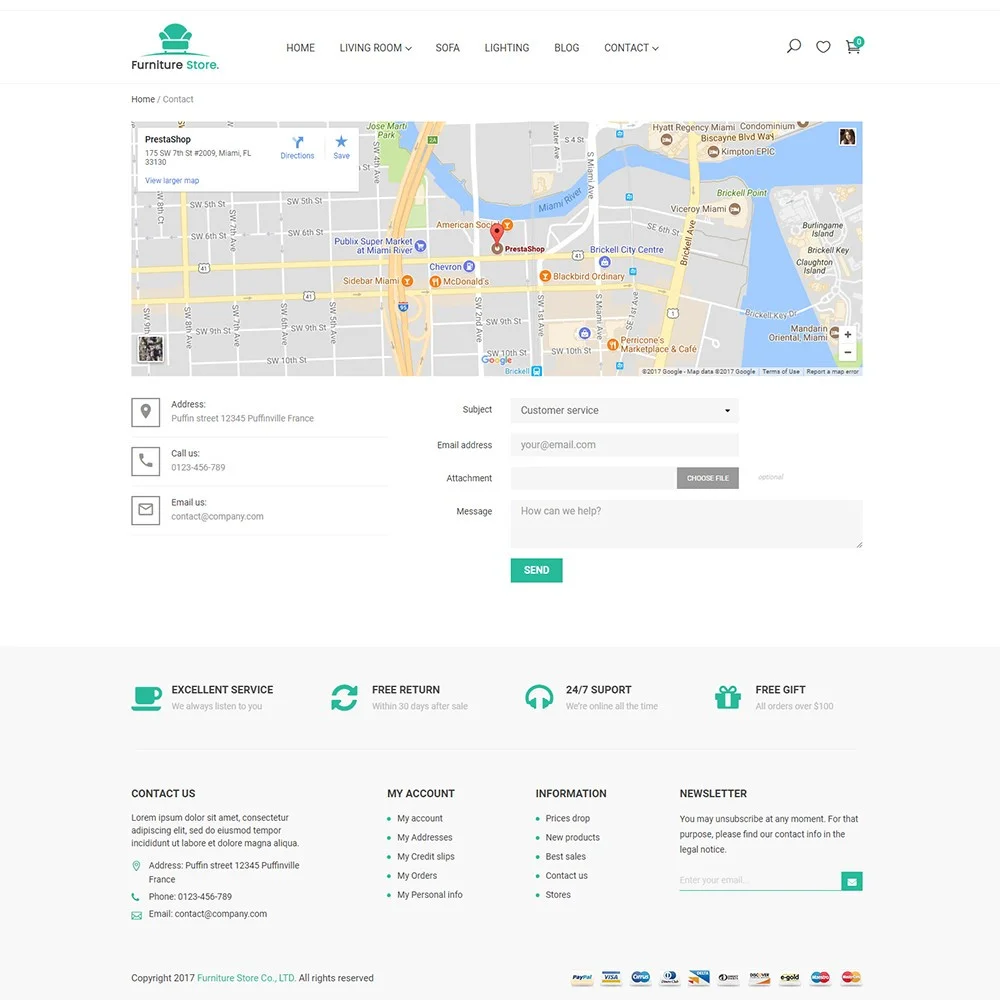 Furniture Store – Responsive furniture & interior Prestashop theme