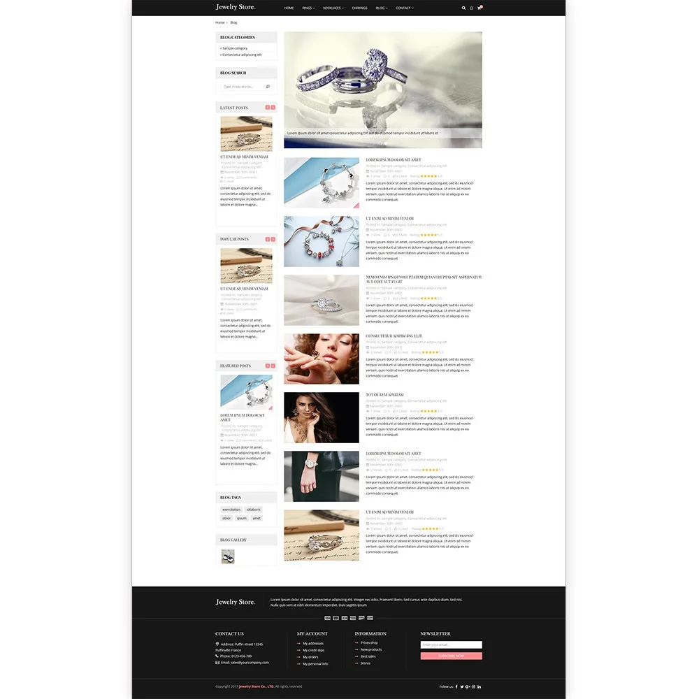 Jewelry Store – Premium Prestashop template