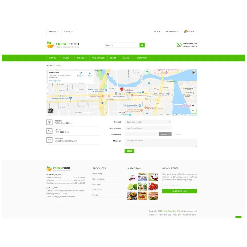 Fresh Food – Specific Prestashop Theme for Food & Restaurant Stores