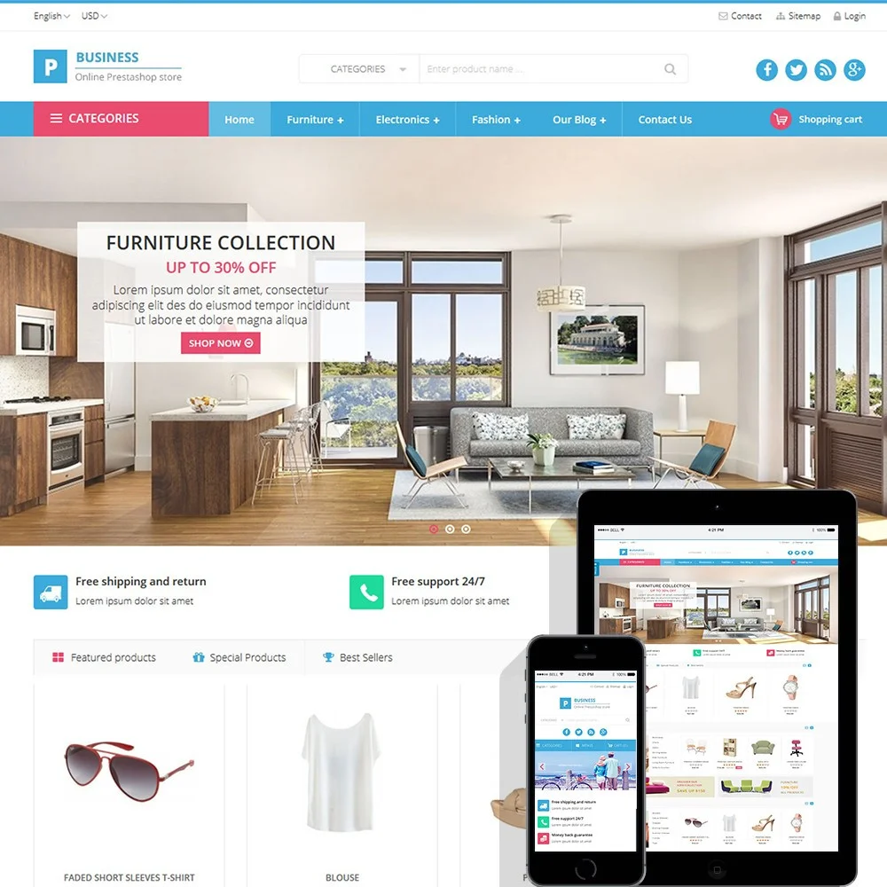 Pbusiness – Free Prestashop theme
