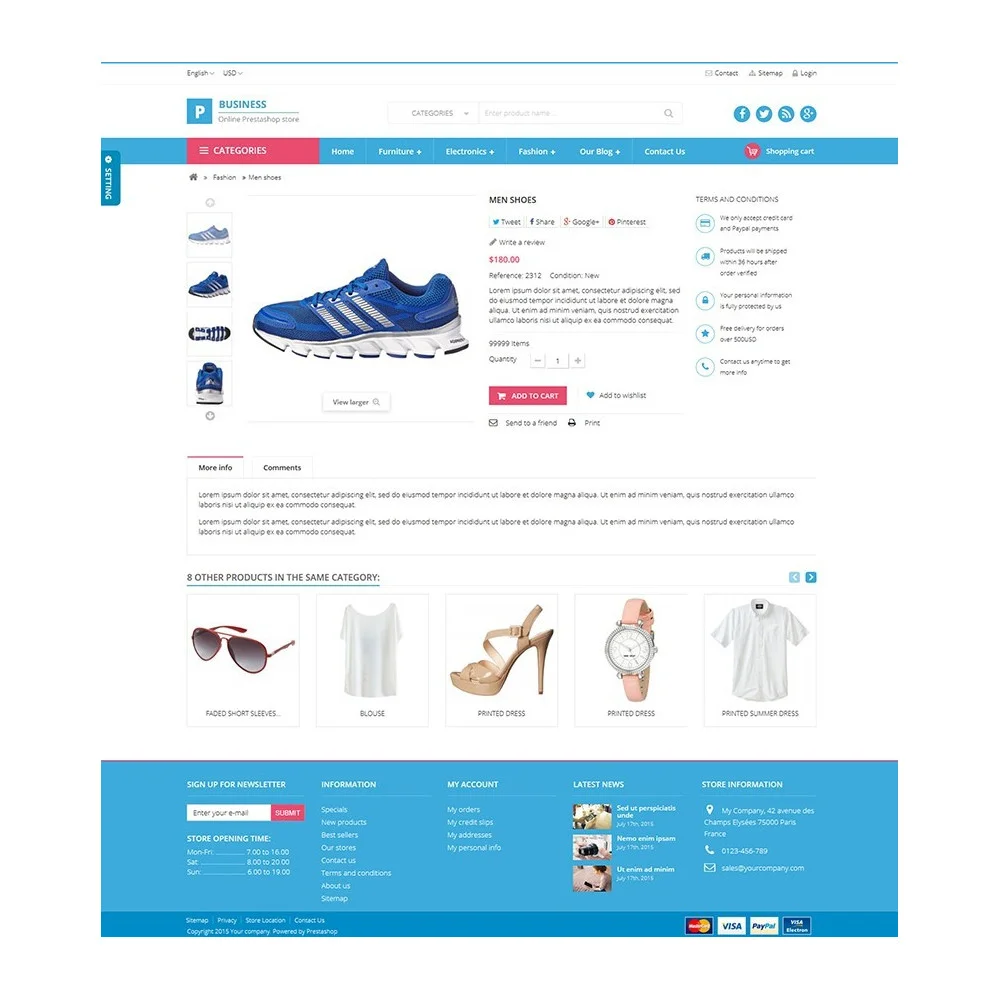 Pbusiness – Free Prestashop theme