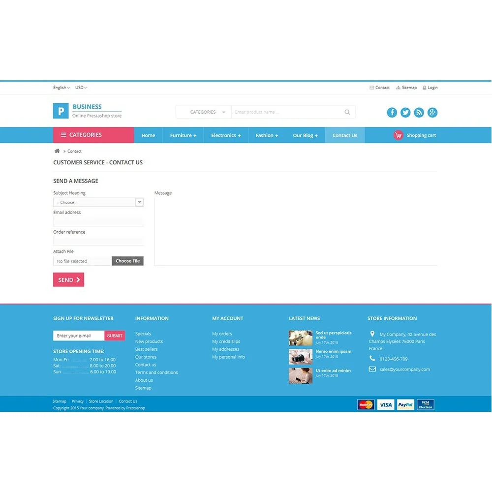 Pbusiness – Free Prestashop theme