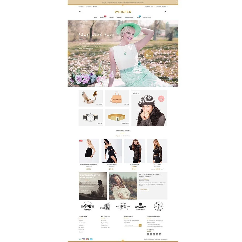 Whisper – Fashion Prestashop free theme Whisper – Fashion Prestashop free theme