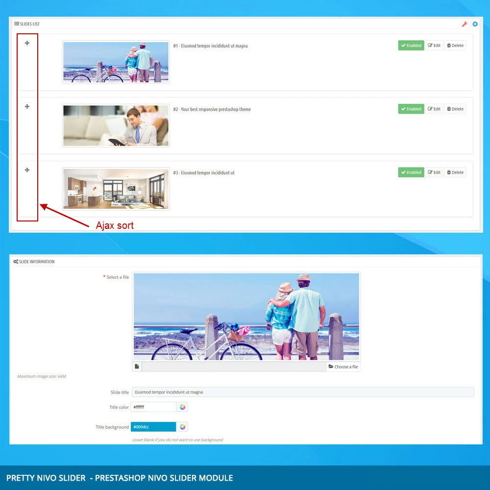 Nivo slider – Prestashop slider free module