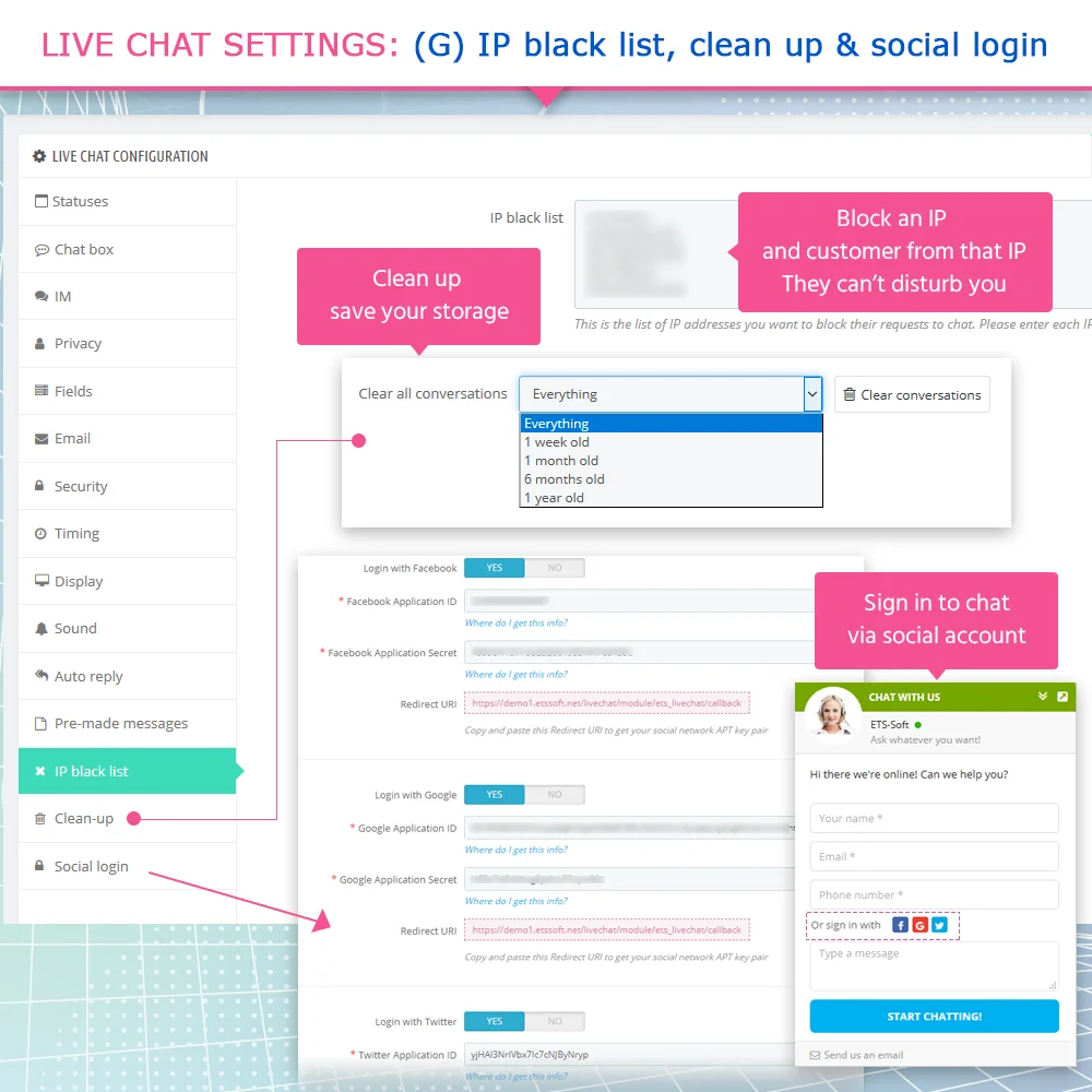 Introduce PrestaShop live chat module