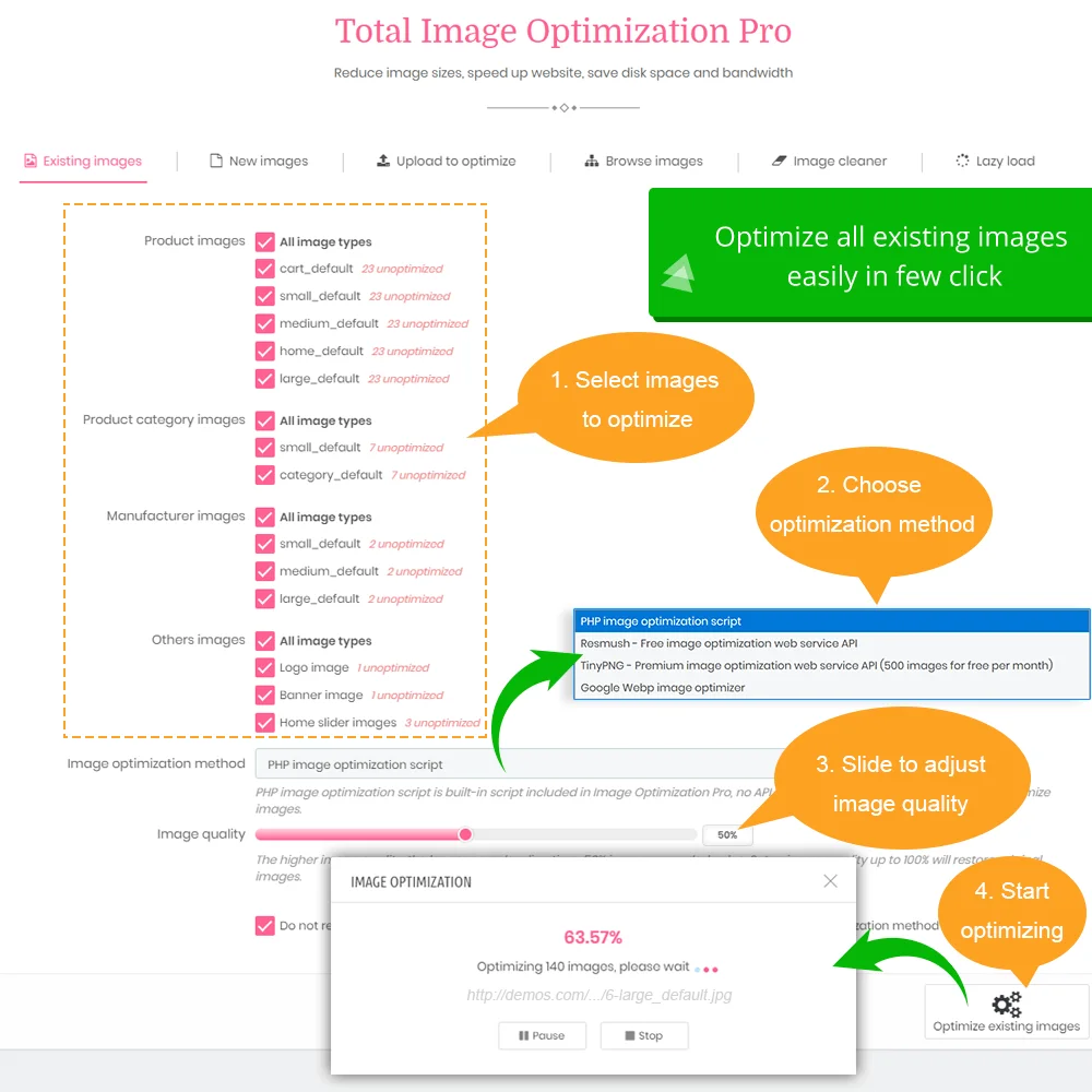 Introduce PrestaShop image compression module
