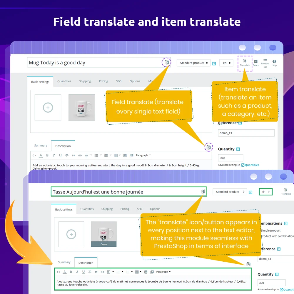 Introduce automated PrestaShop translation module