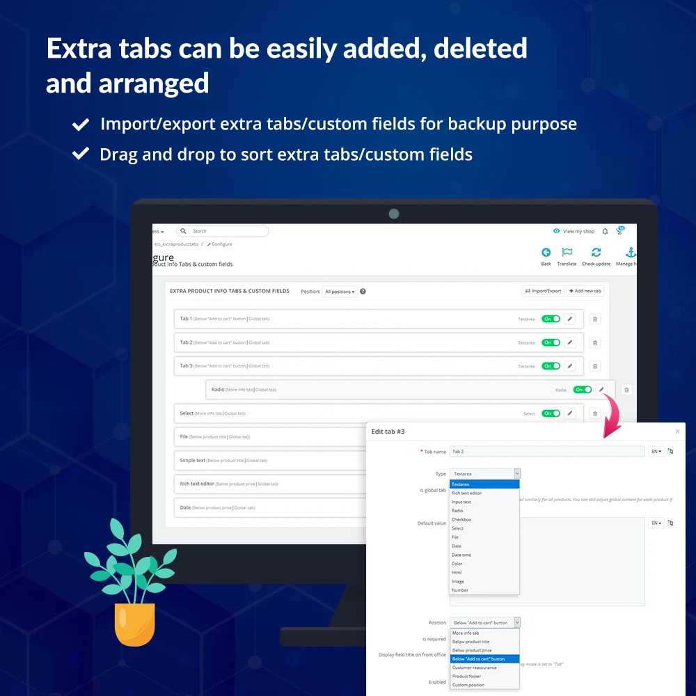Introduce PrestaShop product custom field module