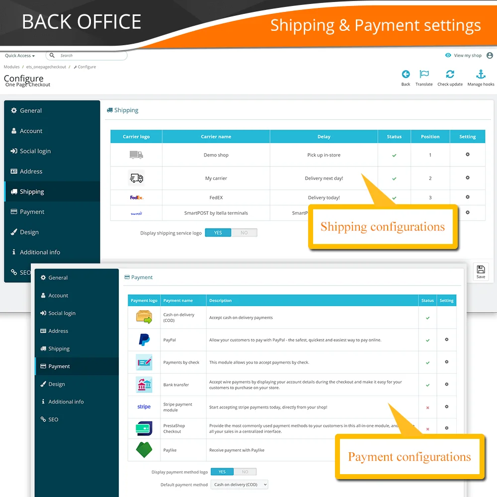Introduce the PrestaShop one page checkout module