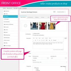 Steps for sellers to create products on the shop