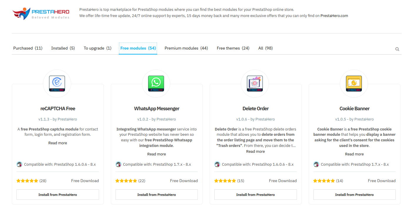 Install PrestaHero Connect