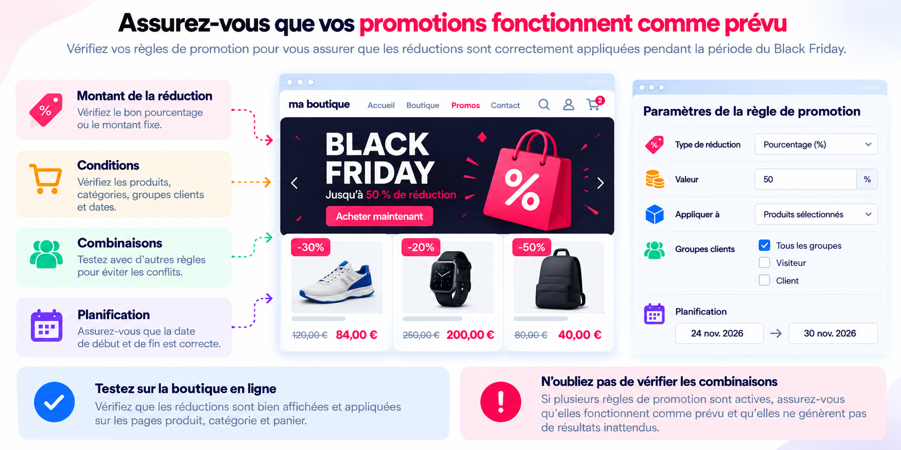 Configurer les promotions du Black Friday