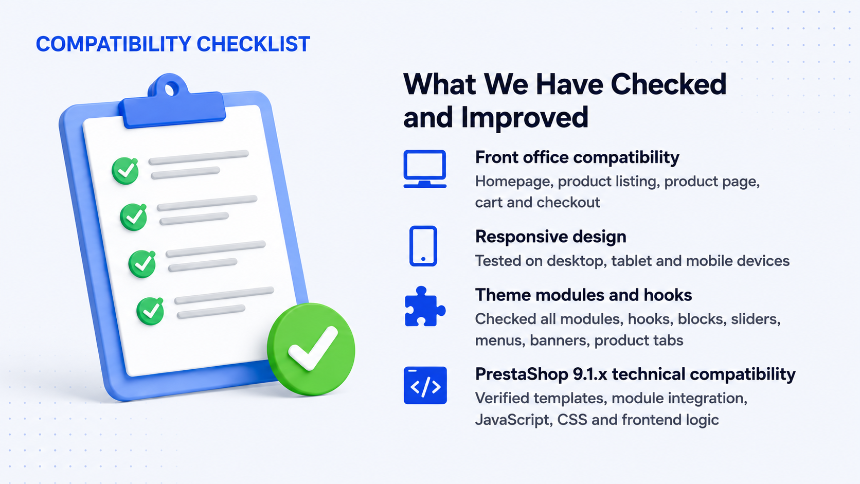 Compatibility checklist