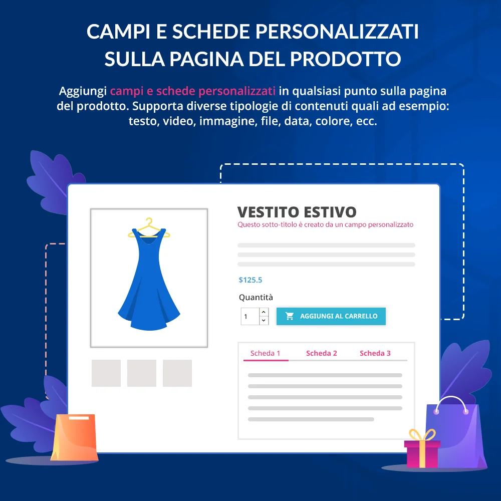 Presentare il modulo campi personalizzati di PrestaShop per i prodotti Presentare il modulo campi personalizzati di PrestaShop per i prodotti