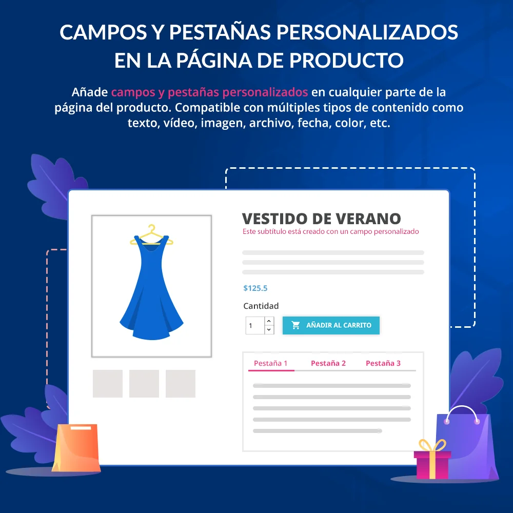 Presentar el módulo de campos personalizados de PrestaShop para productos Presentar el módulo de campos personalizados de PrestaShop para productos