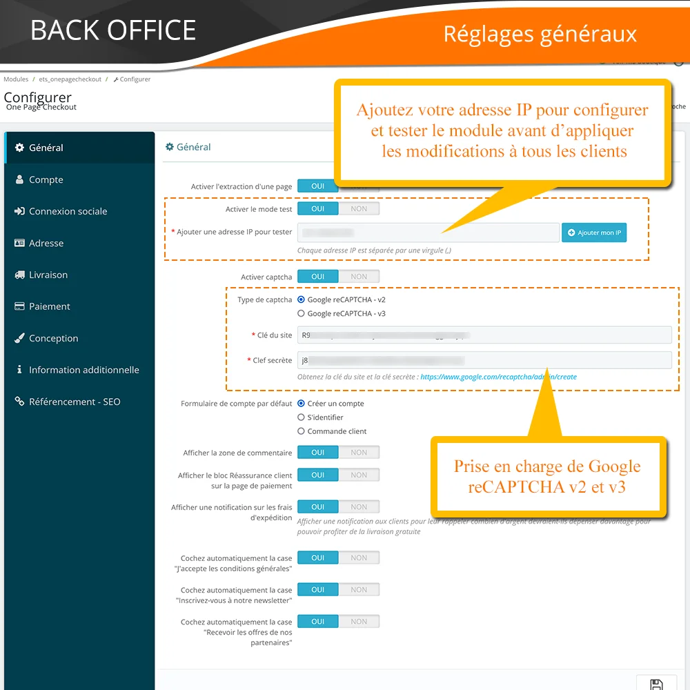 Présentation du module de paiement en une seule page PrestaShop