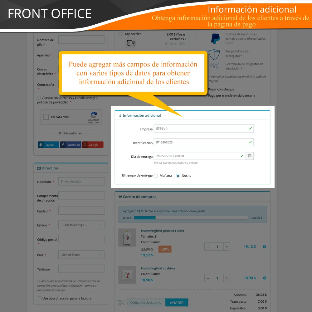 Presentación del módulo de pago de una sola página de PrestaShop
