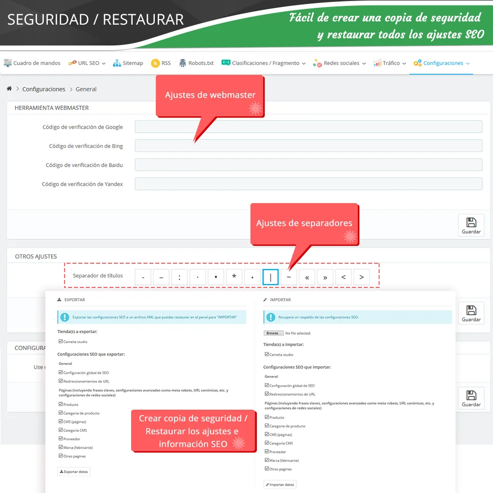 Presentación de "SEO Audit" - un módulo Prestashop SEO que incluye todo para SEO