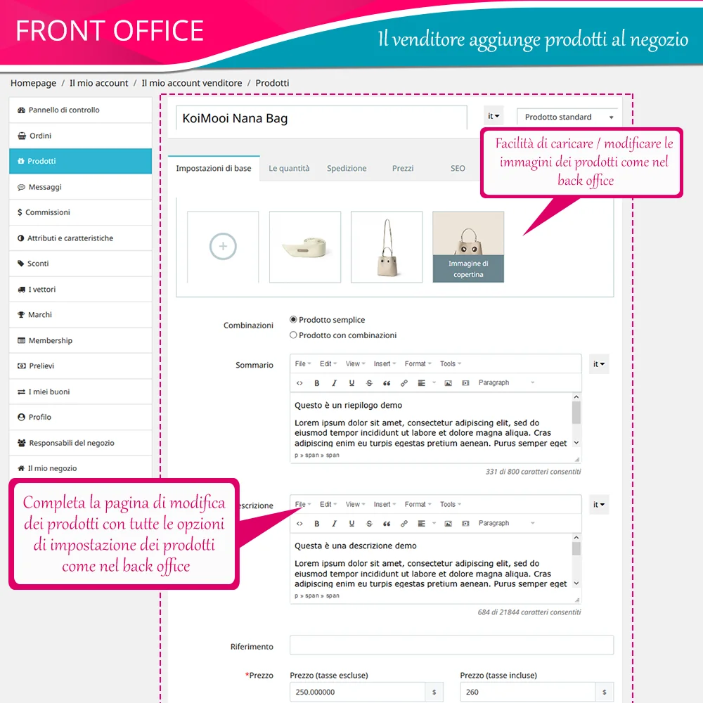 Presentazione del modulo di marketplace PrestaShop