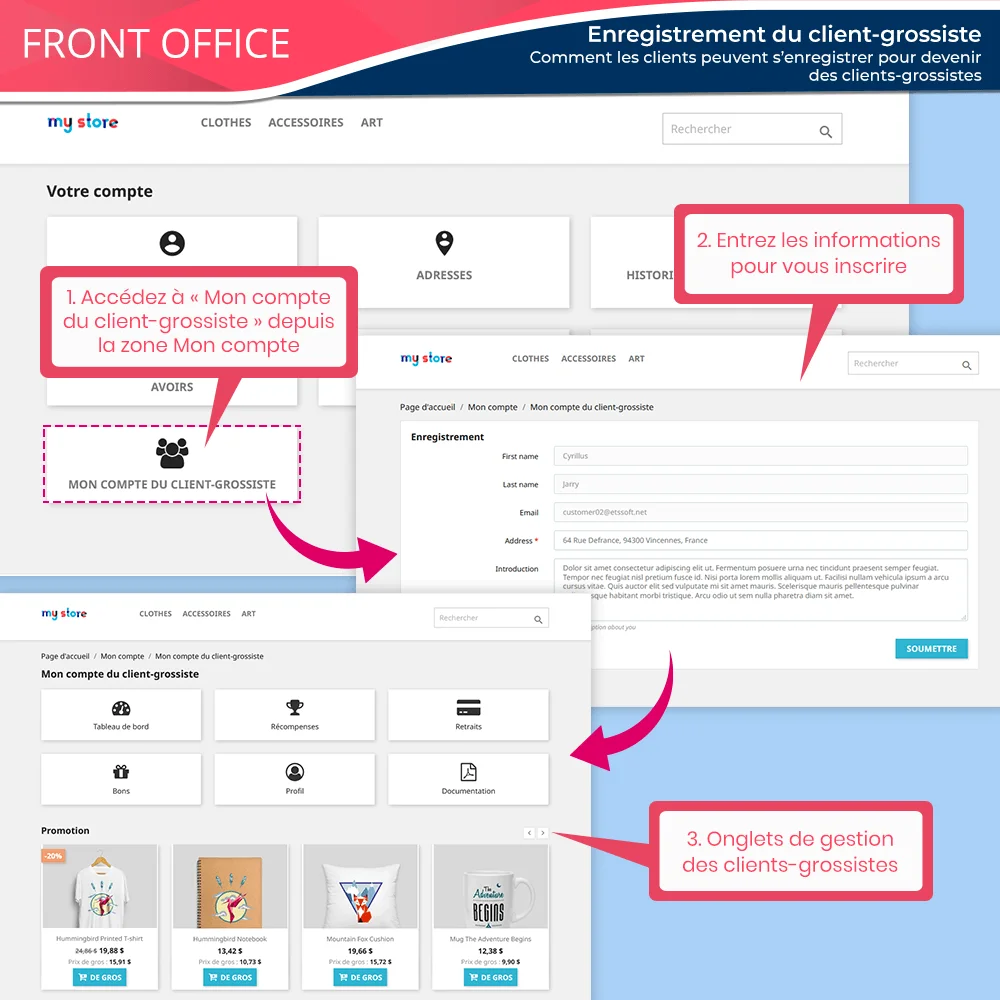 Inscription du client professionnel (étape par étape)