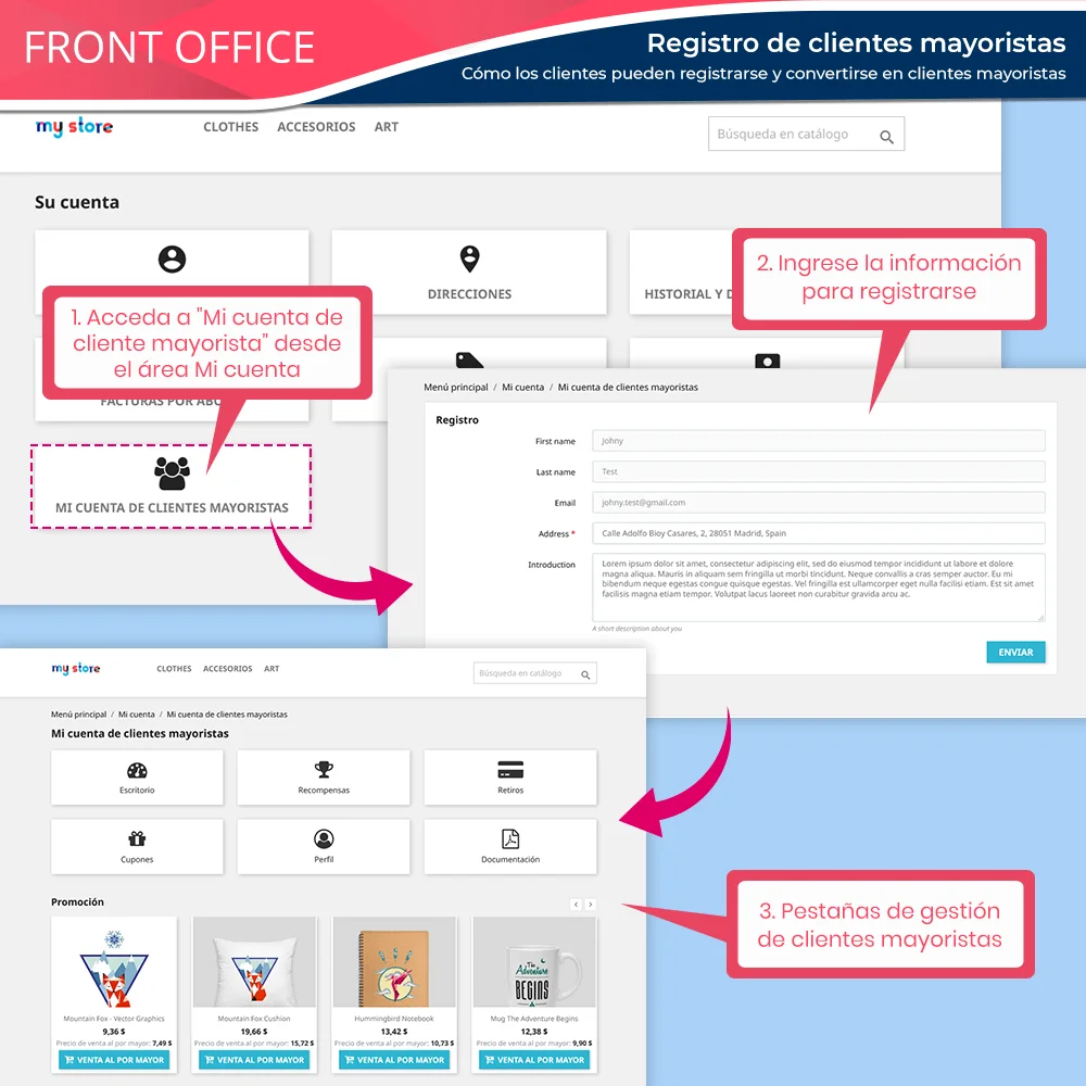 Registro del cliente mayorista (paso a paso)