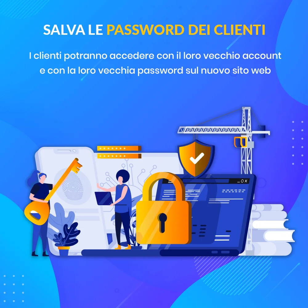 Salva le password dei clienti dopo la migrazione