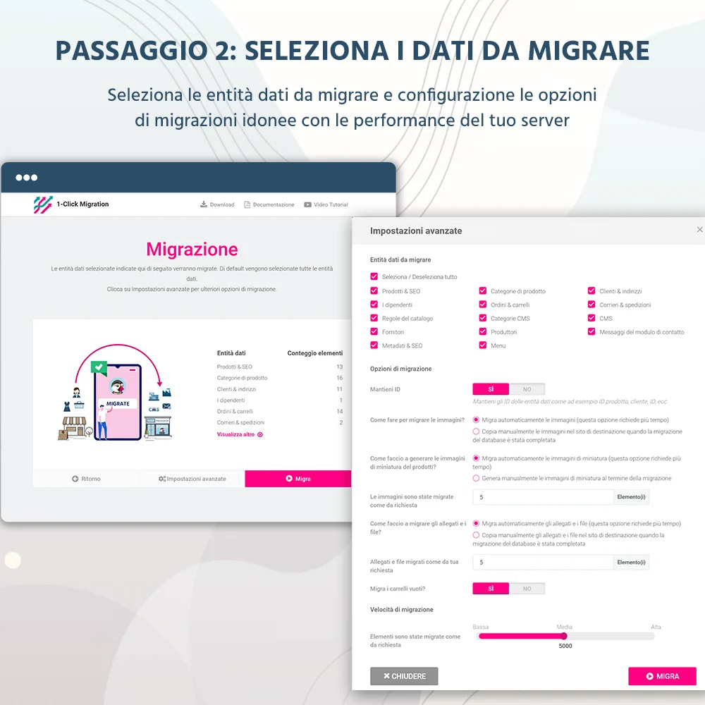 Presentiamo 1 Clic per Migrare o Aggiornare - uno strumento per migrare PrestaShop 1.7 a 8