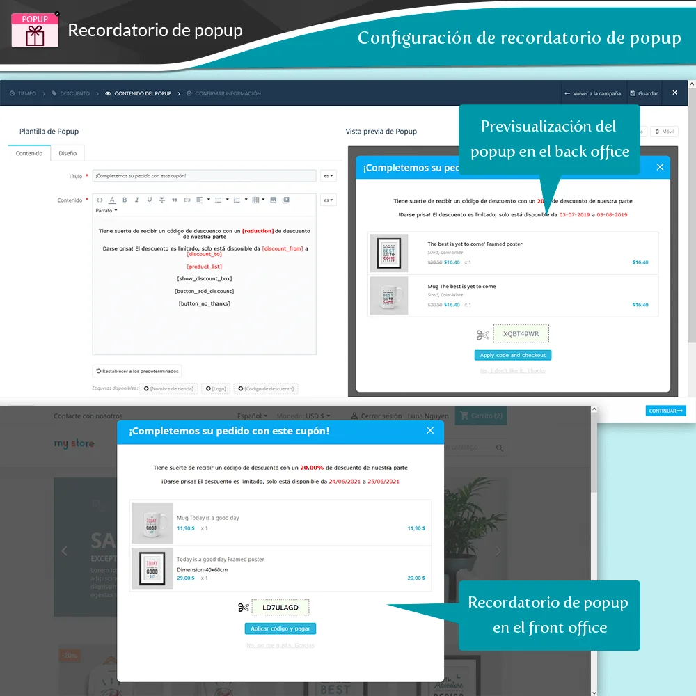 Presentación del módulo PrestaShop de recordatorio de carrito abandonado