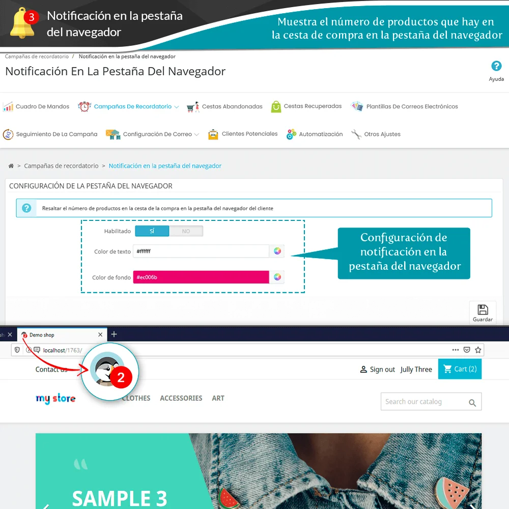 Presentación del módulo PrestaShop de recordatorio de carrito abandonado