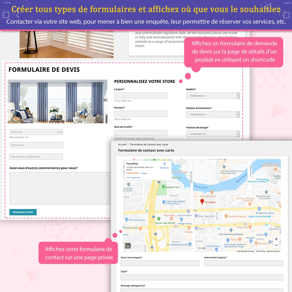 Créez n'importe quel type de formulaire et affichez-le n'importe où