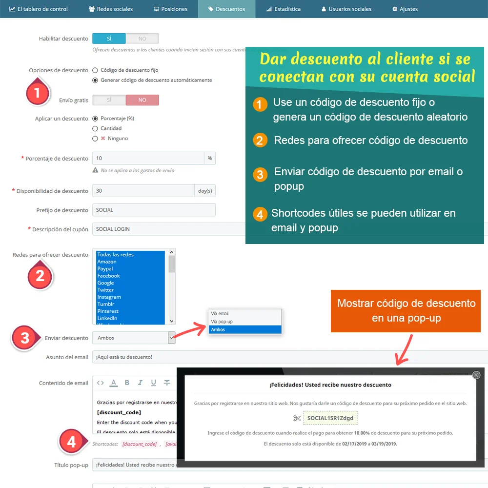 Presentar el módulo de inicio de sesión social de PrestaShop