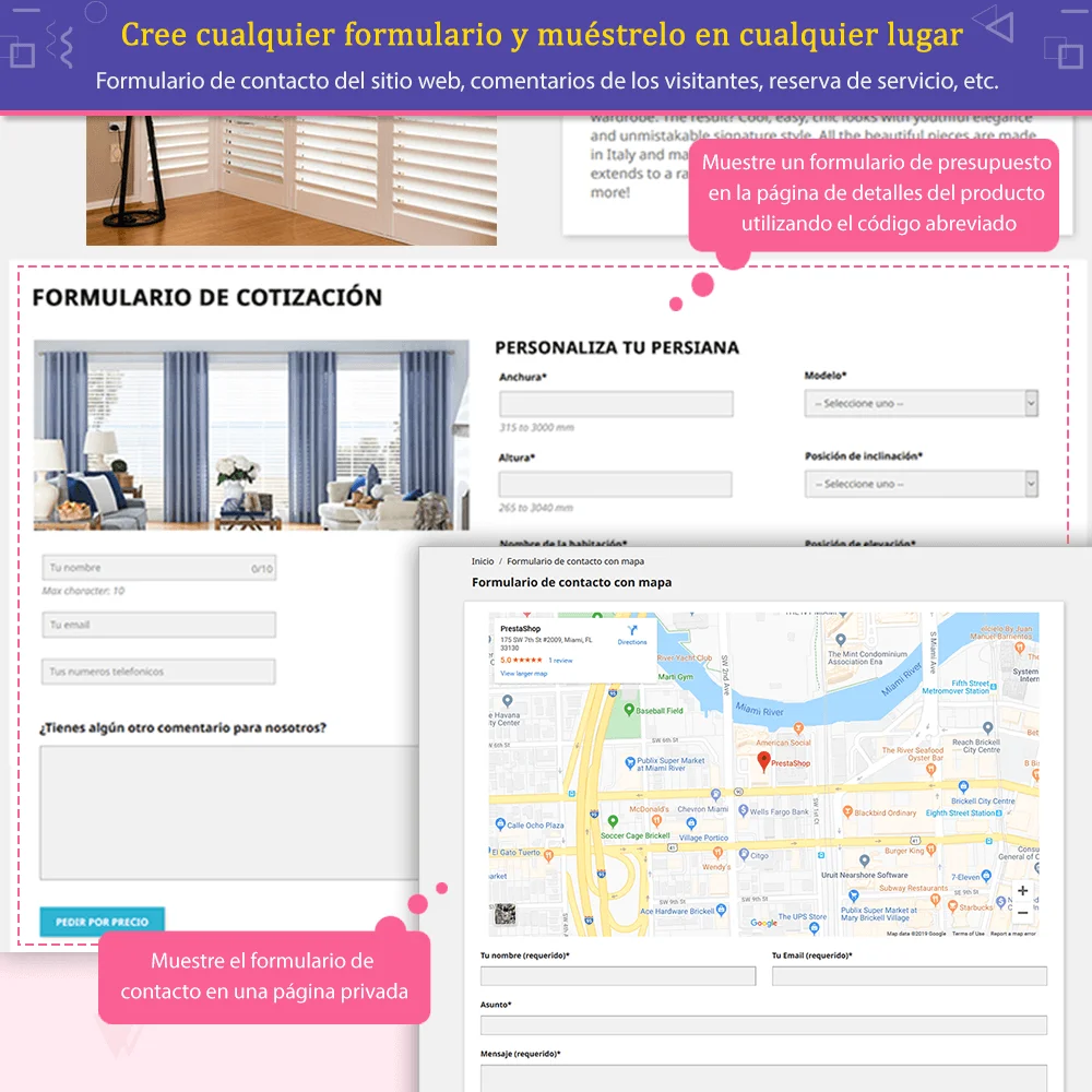 Presentación del módulo de formulario de contacto de PrestaShop