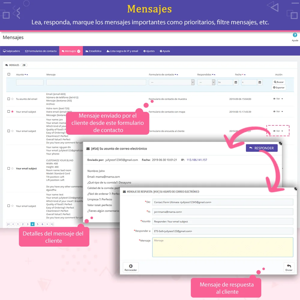 Presentación del módulo de formulario de contacto de PrestaShop
