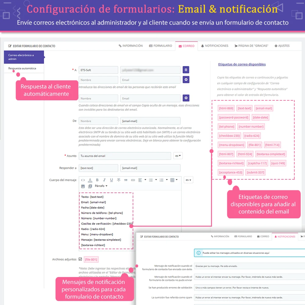 Presentación del módulo de formulario de contacto de PrestaShop