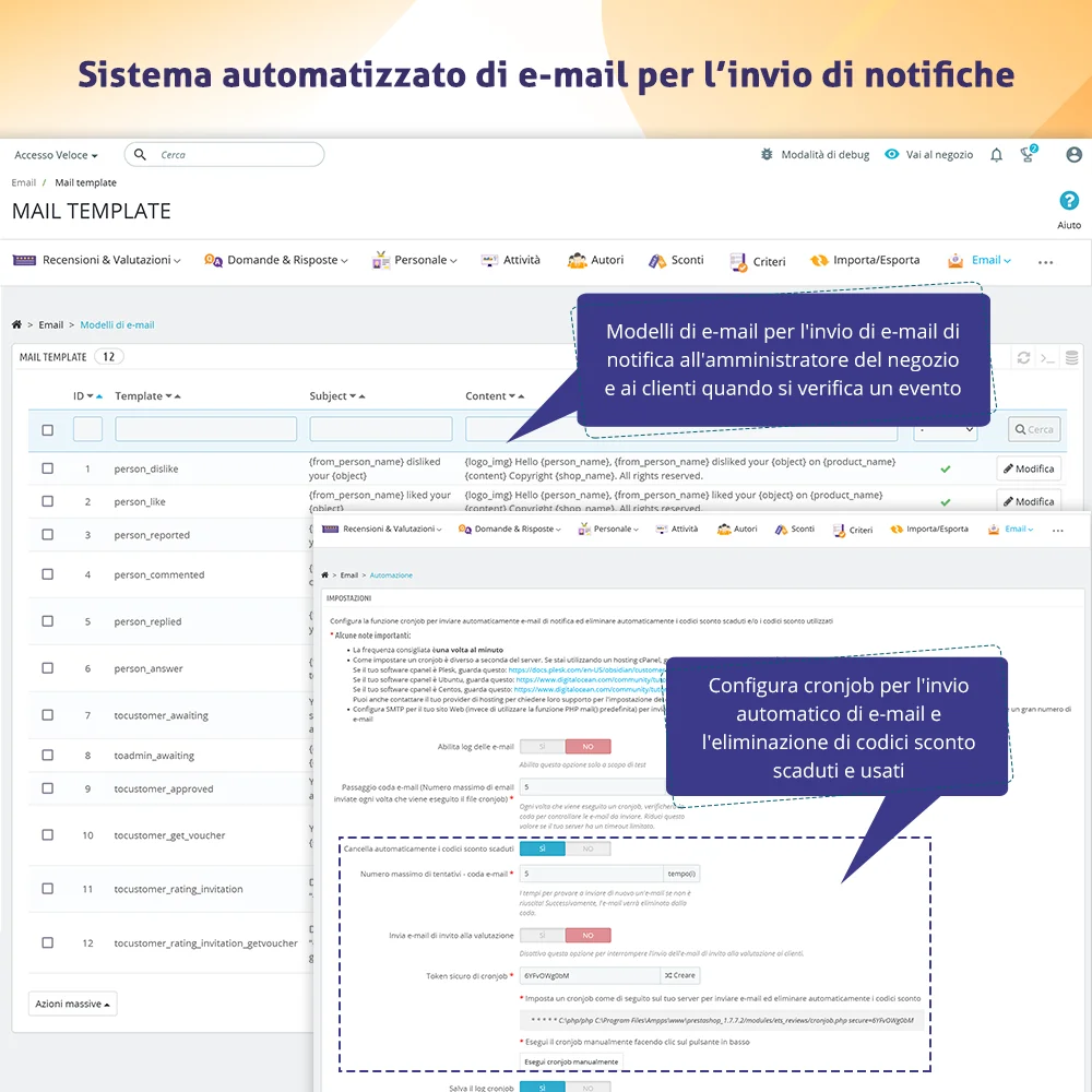 Presenta il modulo di recensioni dei clienti PrestaShop
