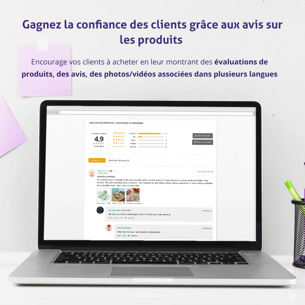 Gagnez la confiance des clients avec des avis sur les produits Gagnez la confiance des clients avec des avis sur les produits