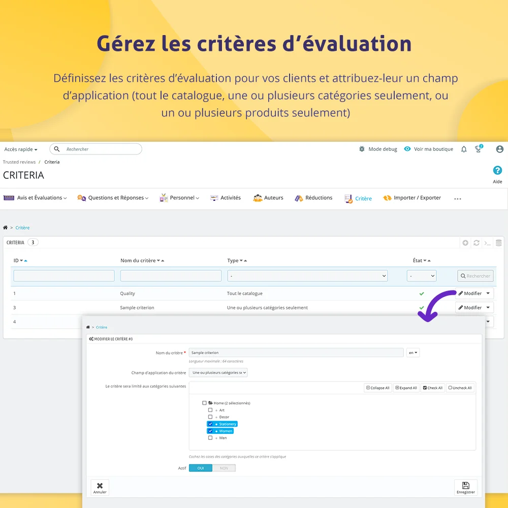 Présentez le module d'avis clients PrestaShop
